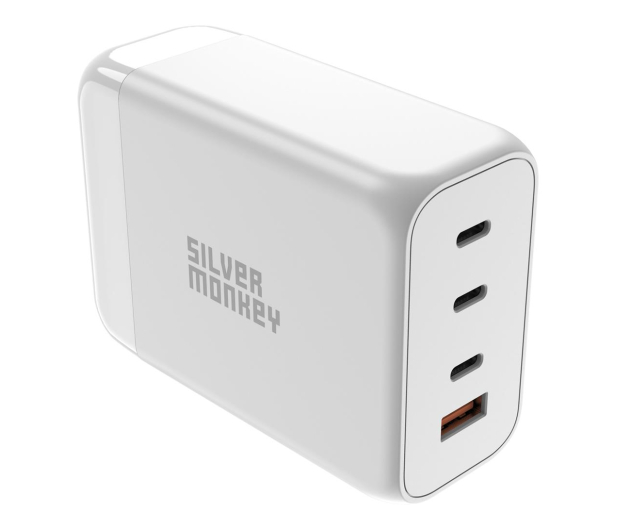 SILVER MONKEY Ładowarka GaN 200W USB-C PD + USB 3.0 QC W SMA156 - 1097691 - zdjęcie